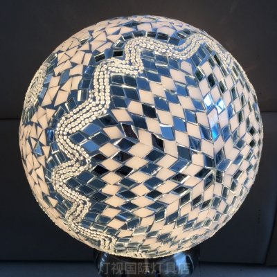 Turkish-Style Mosaic Stained Glass Pendant Light