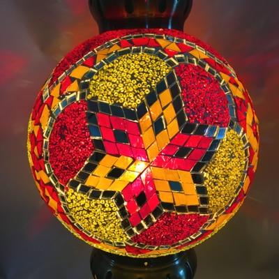 Turkish-Style Mosaic Stained Glass Pendant Light