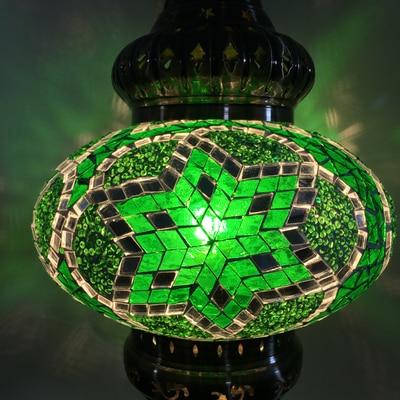 Turkish-Style Mosaic Stained Glass Pendant Light