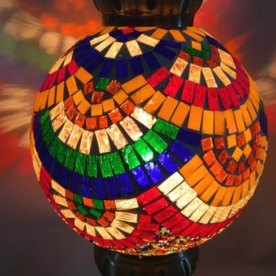 Turkish-Style Mosaic Stained Glass Pendant Light