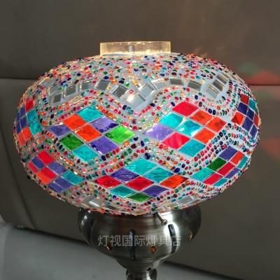 Turkish-Style Mosaic Stained Glass Pendant Light