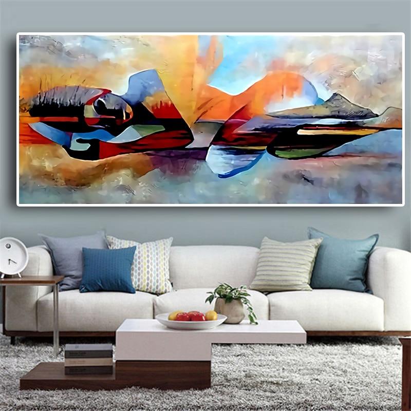 Watercolor Abstract Oil Painting on Canvas Posters and Prints Cuadros Wall Art Pictures For Living Room