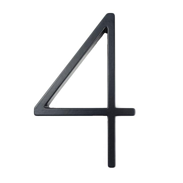 125mm Big Modern House Number Hotel Home Door Number Outdoor Address #0-9
