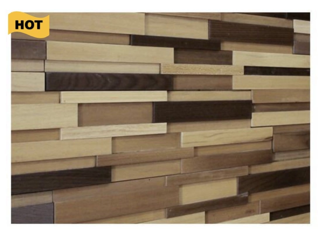 Aoi 3D Wood Wall Panel - Brown Tones (Set of 4 or 12)