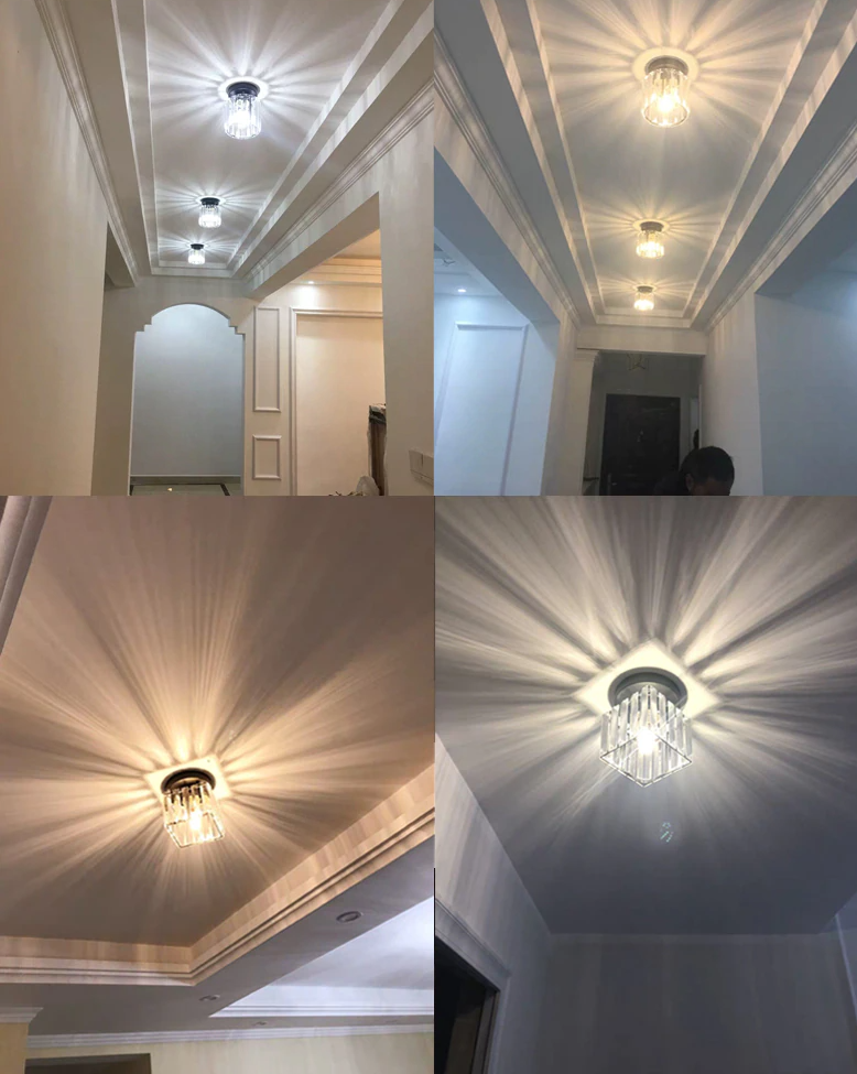 LED Crystal Lampshade Ceiling Lights