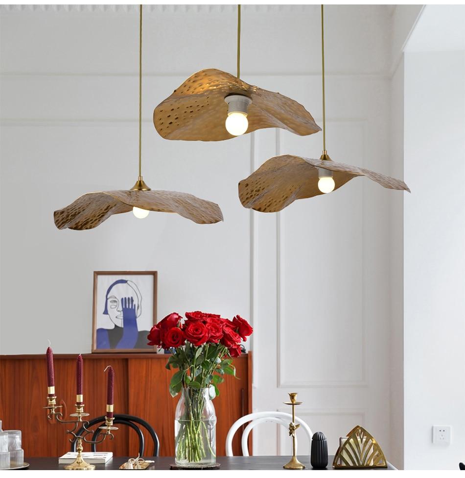1pc Nordic Creative Single Head LED Gold Pendant Lights