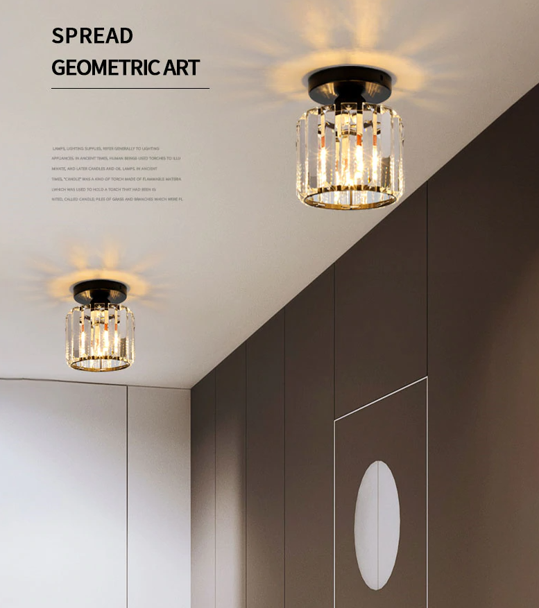 LED Crystal Lampshade Ceiling Lights