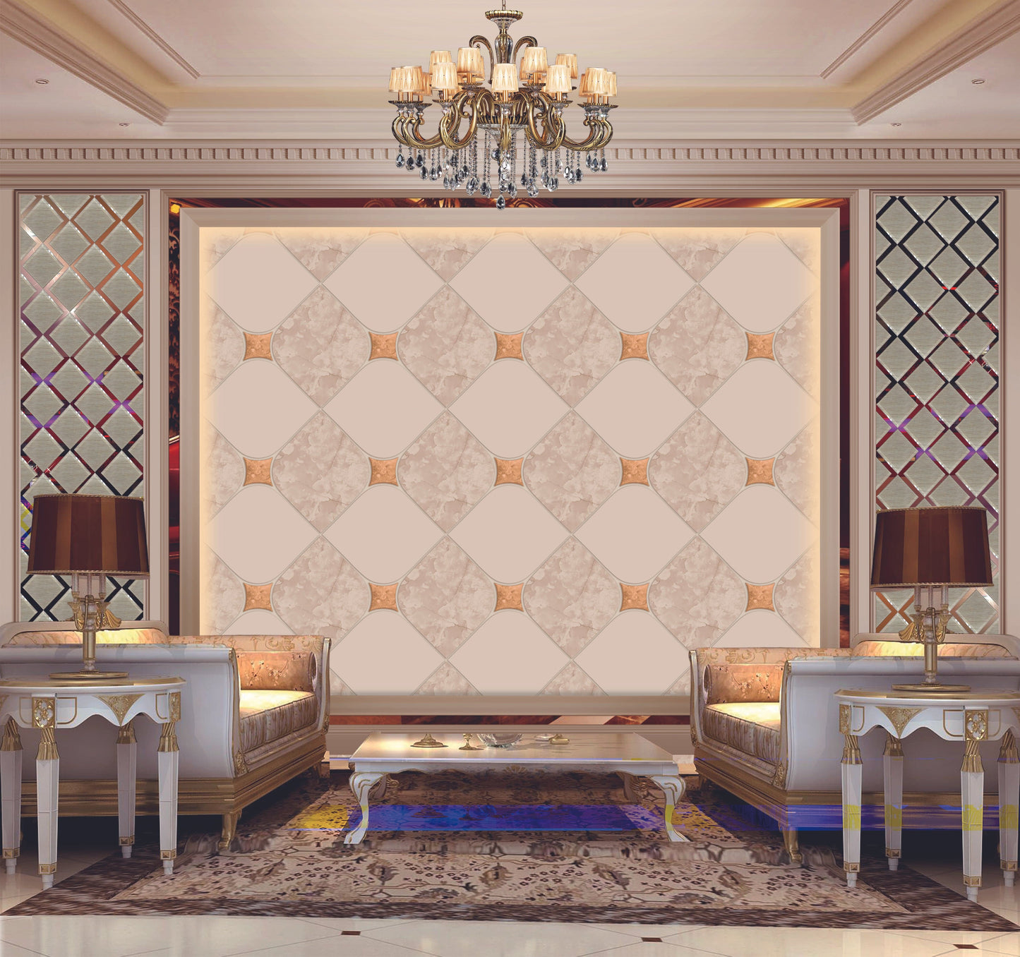 Royal Styled Suede Wall Wallpaper