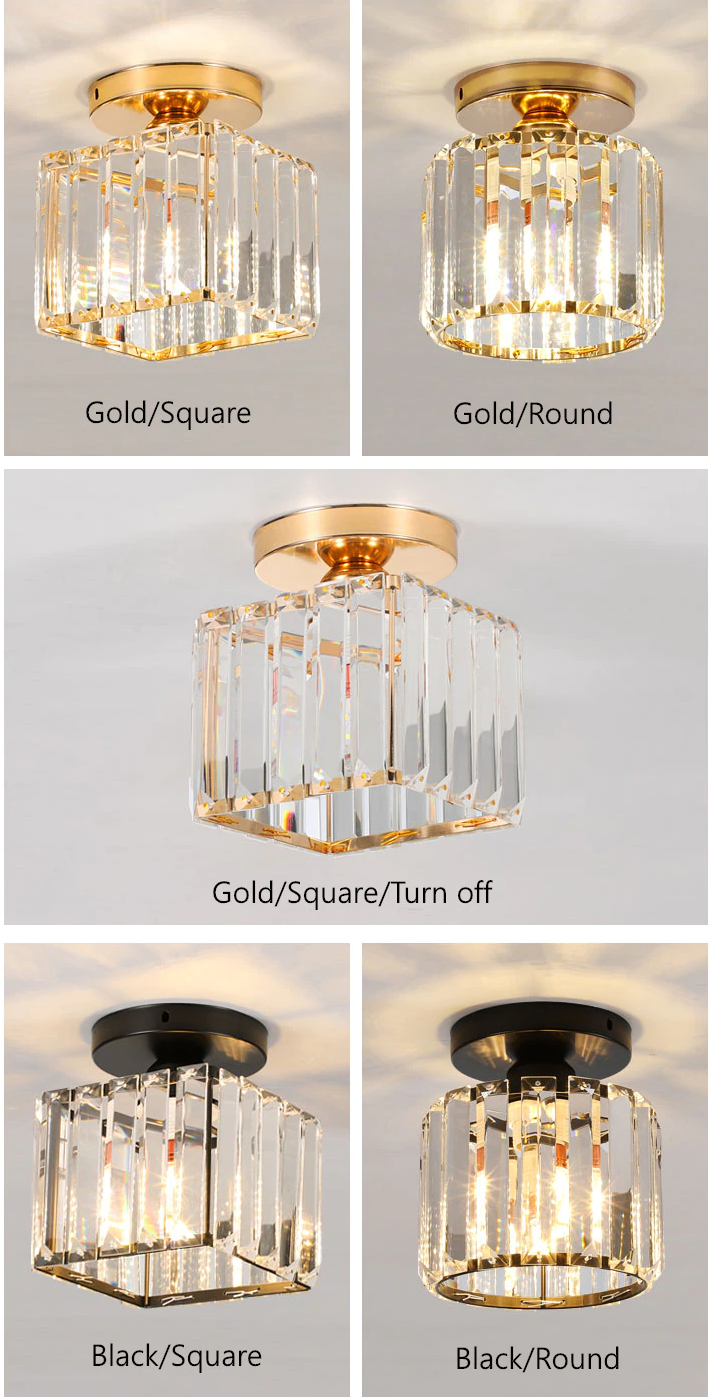 LED Crystal Lampshade Ceiling Lights