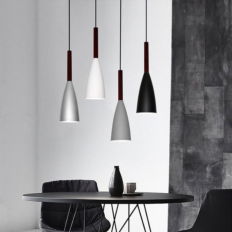 Aluminum & Wood Pendant Light