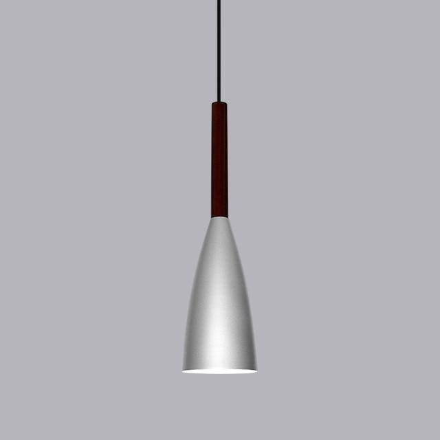 Aluminum & Wood Pendant Light
