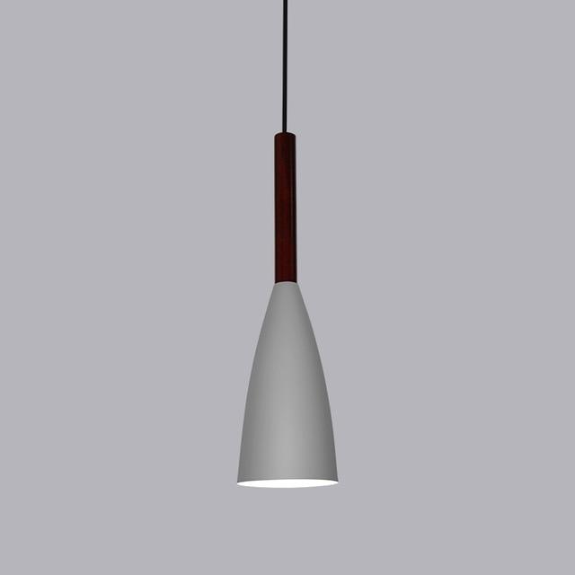 Aluminum & Wood Pendant Light