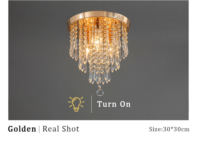 Wcus Golden Ceiling Light Fixture