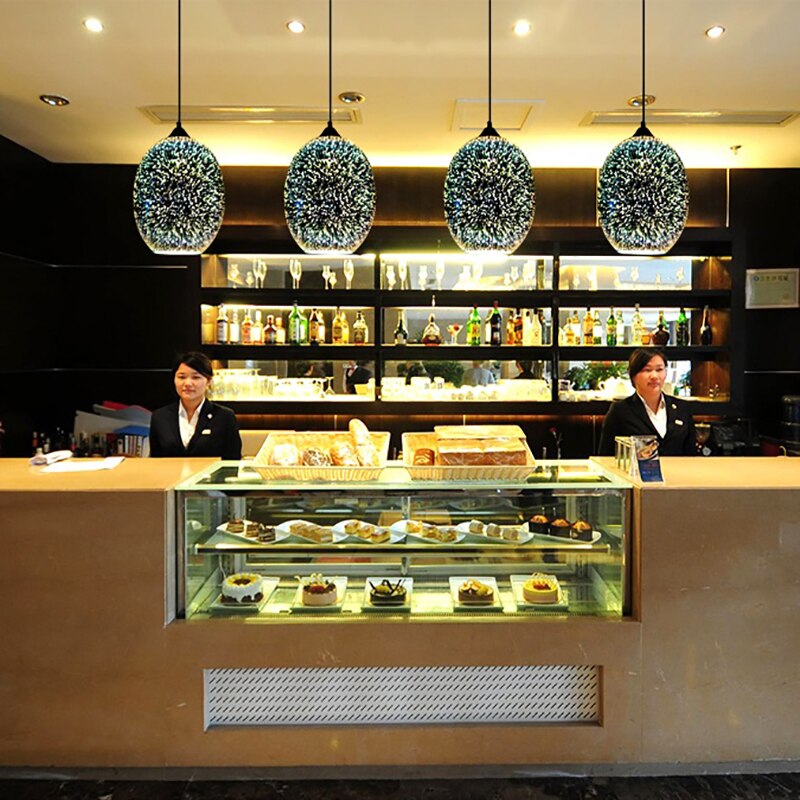 Firework Glass Pendant Light Fixture