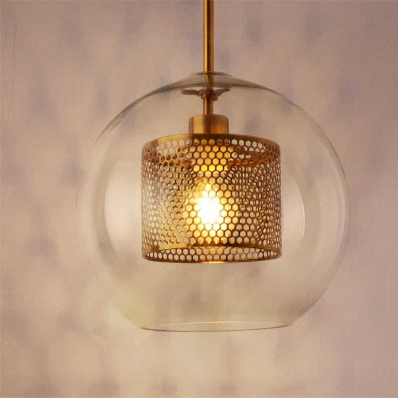Henn - Loft lass Ball Kitchen Hanging Lamps