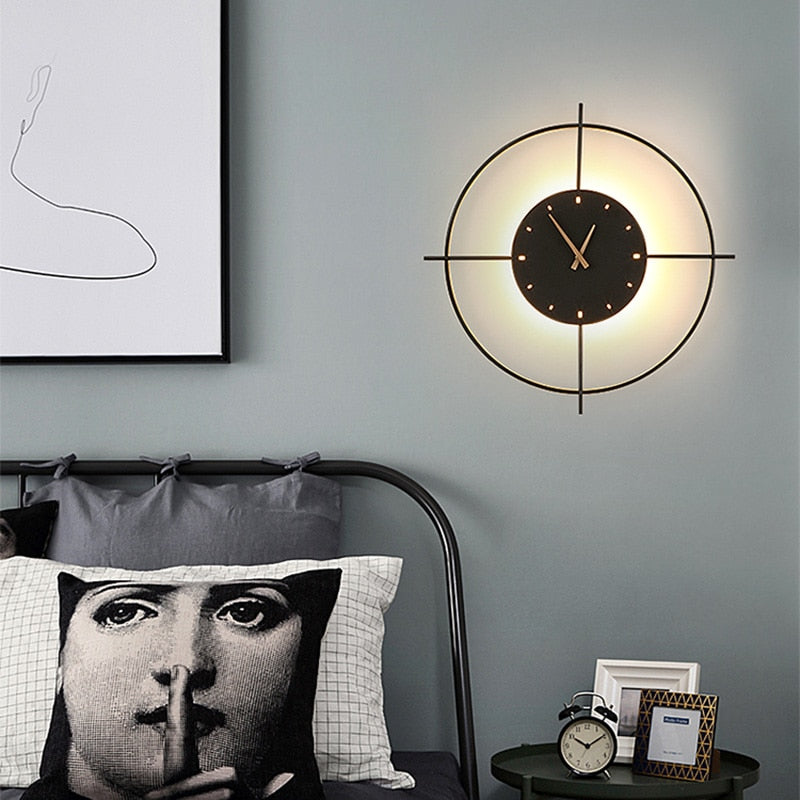 Wall Lamp Clock Accent Light