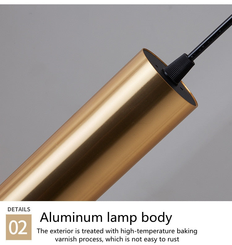 Surface Mounted Spotlights Black Gold Lamps Long Tube