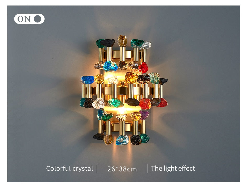 Ylk Rarmaden Colorful Crystal Sconce