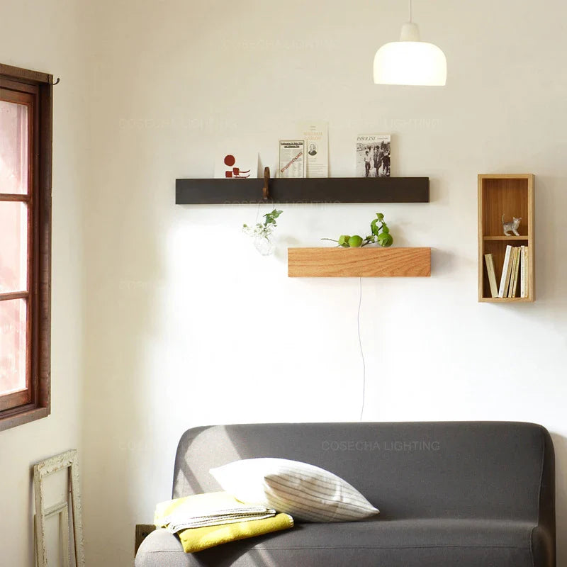 Solid Oak/Walnut Wood Nordic Wall Sconces
