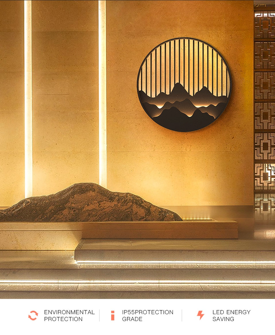 Vz Mountain Rounded Waterproof Wall Lamp