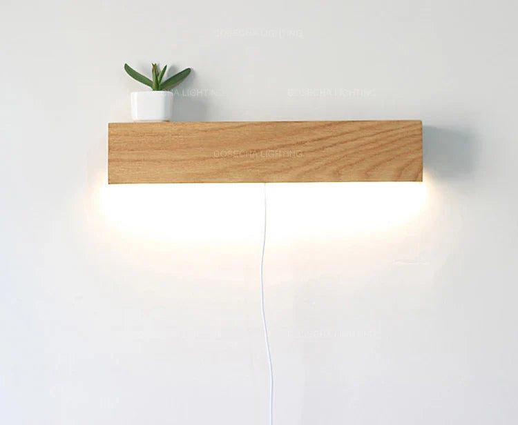 Solid Oak/Walnut Wood Nordic Wall Sconces