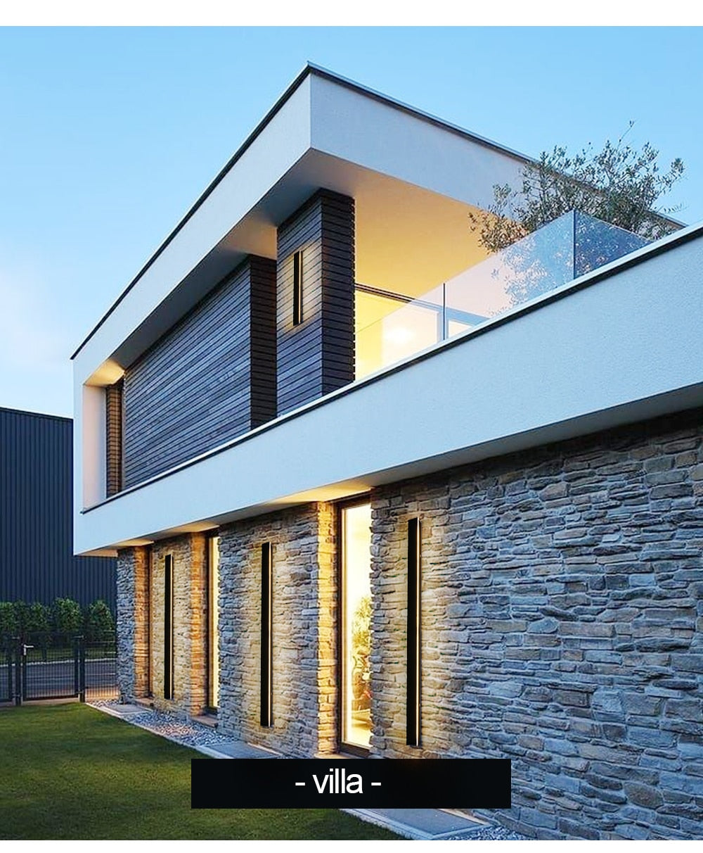EB Proven - Outdoor Waterproof IP65 Long Wall Lamp For Garden Porch Light