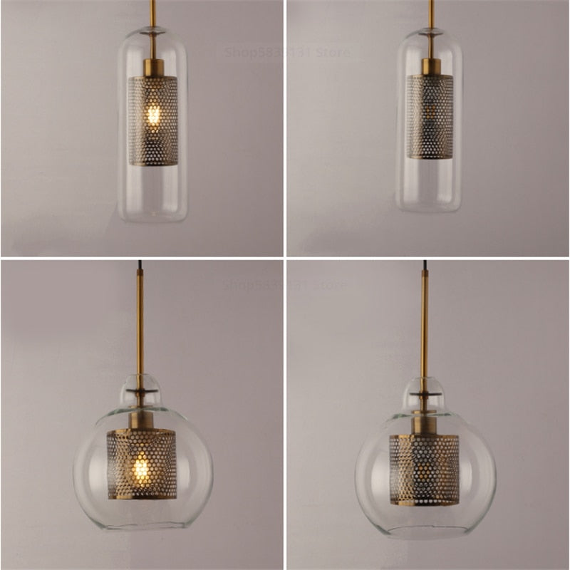 Henn - Loft lass Ball Kitchen Hanging Lamps
