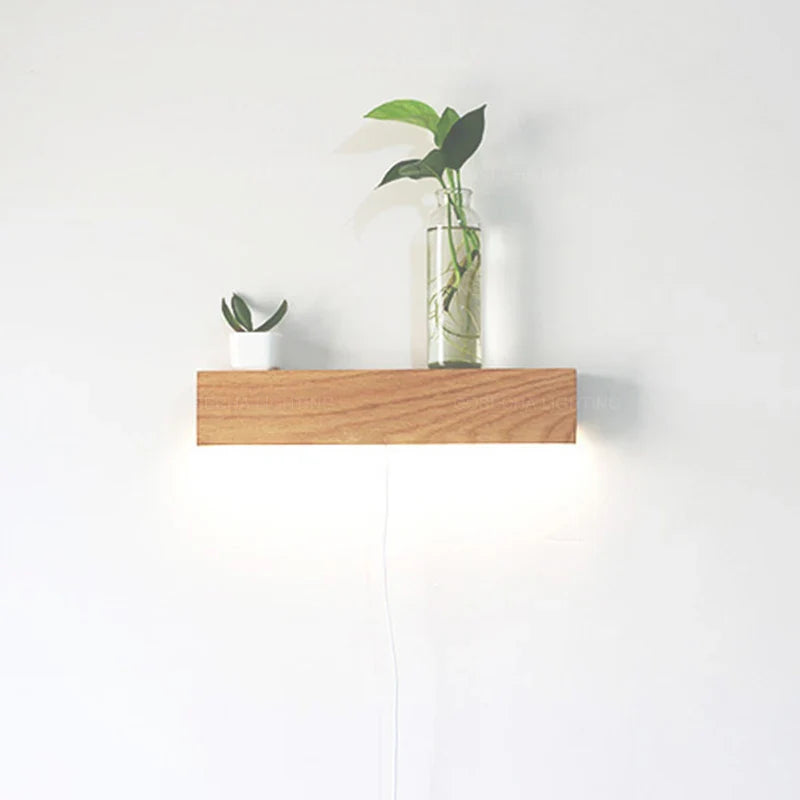 Solid Oak/Walnut Wood Nordic Wall Sconces