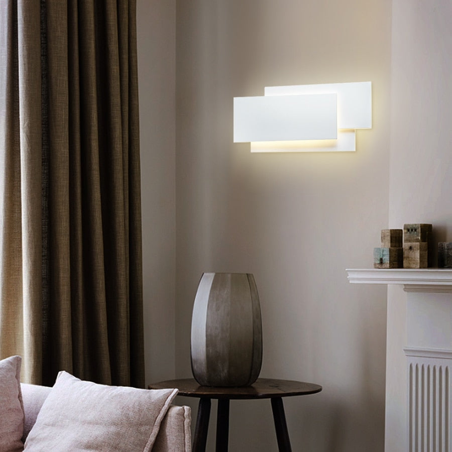NS Modern Aluminum Square Lamps Bedroom Wall Light