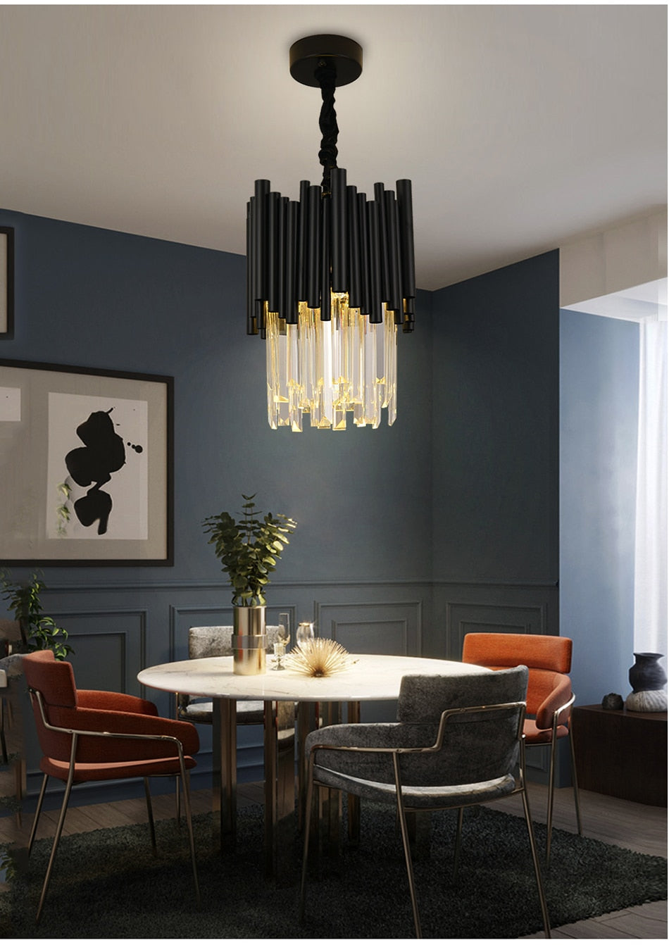 Ylk Mini Premiere Black Crystal Chandelier
