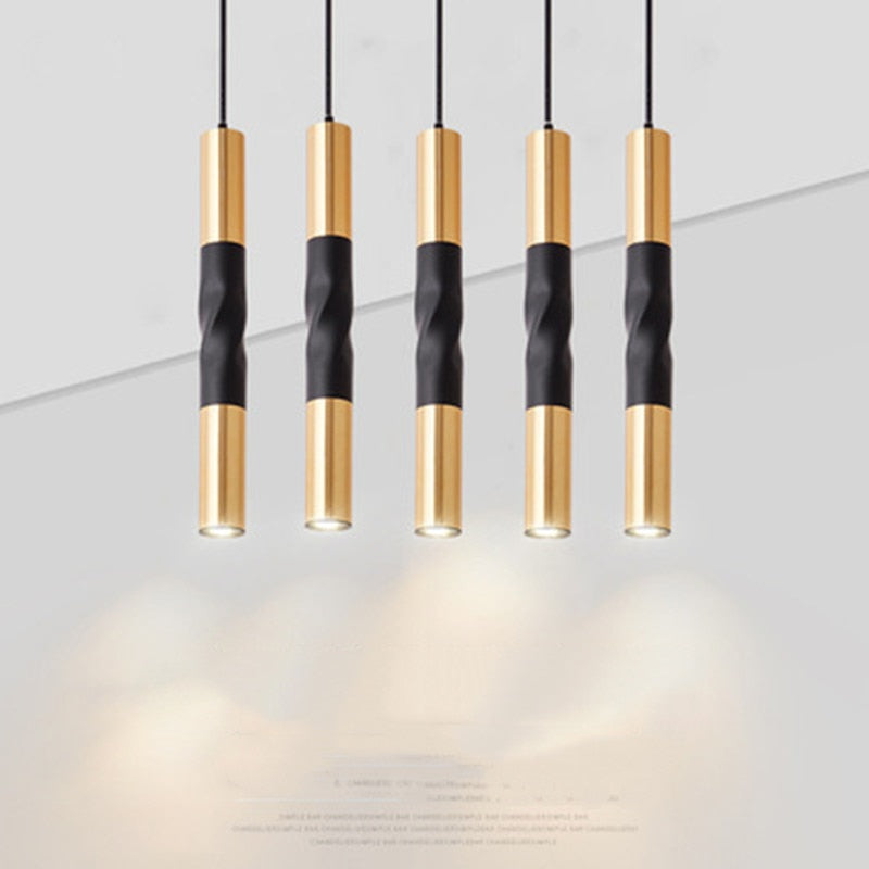 Surface Mounted Spotlights Black Gold Lamps Long Tube