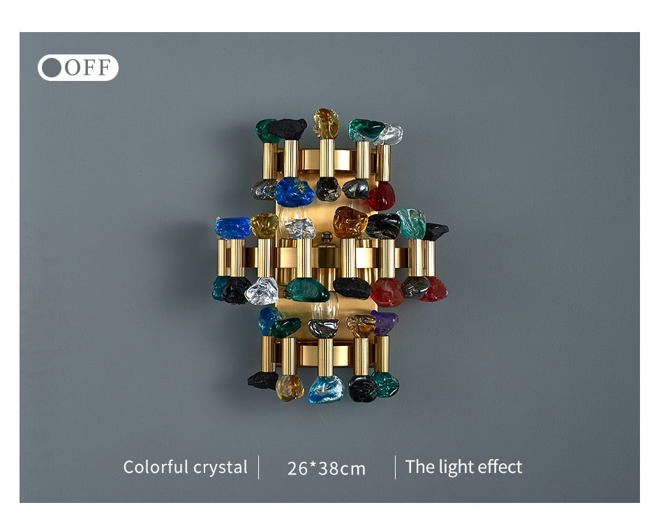 Ylk Rarmaden Colorful Crystal Sconce