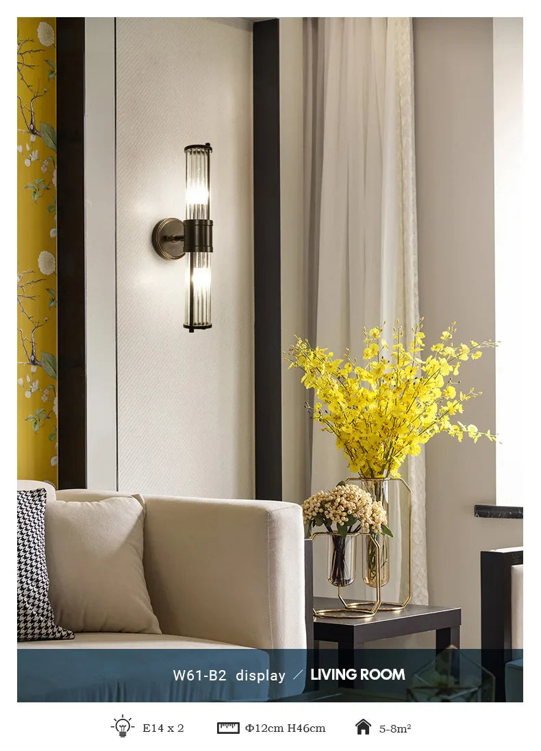 Modern Black Copper Wall Lamp