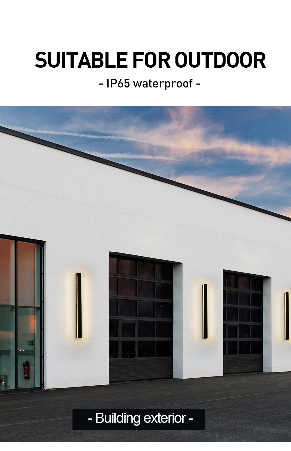 EB Proven - Outdoor Waterproof IP65 Long Wall Lamp For Garden Porch Light