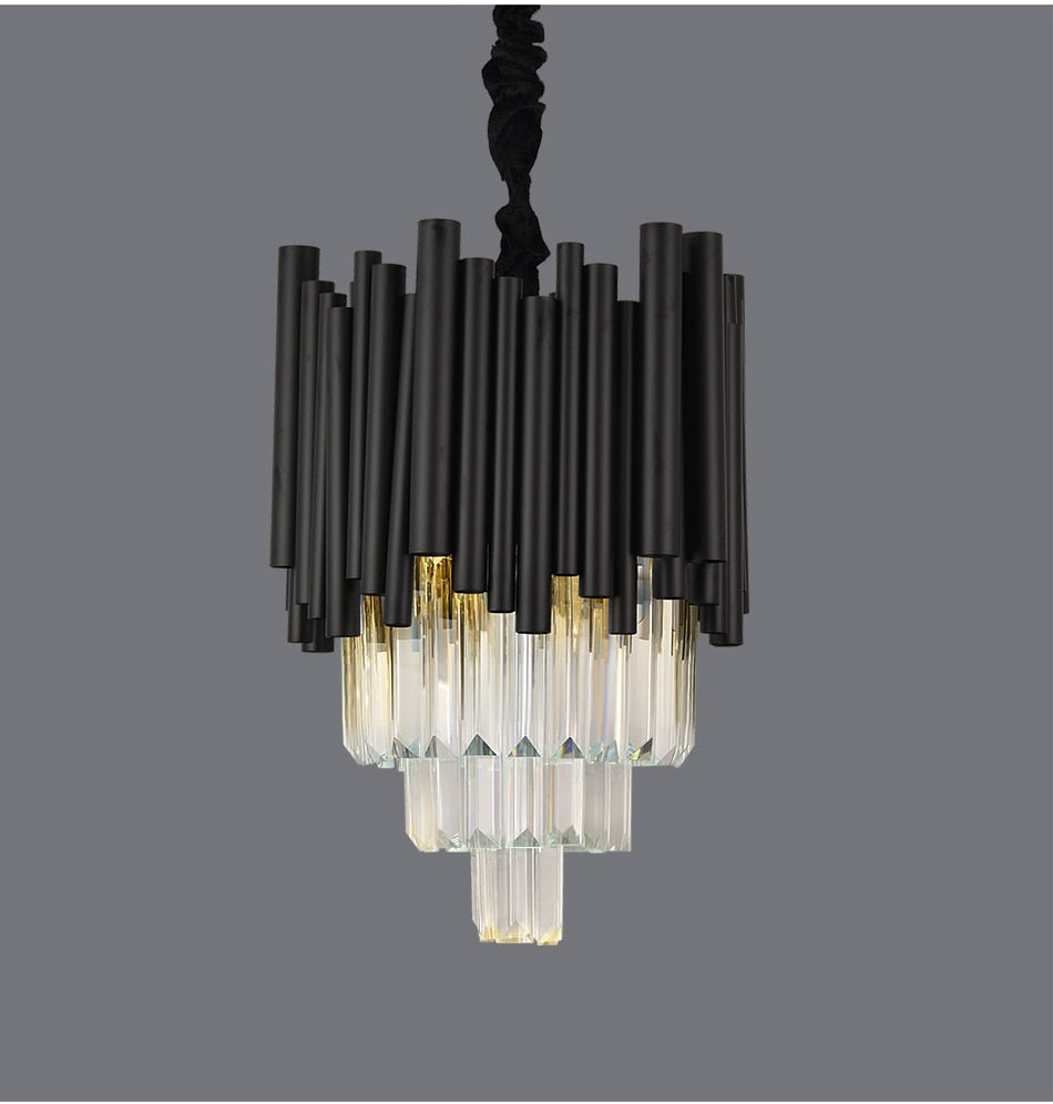 Ylk Mini Premiere Black Crystal Chandelier