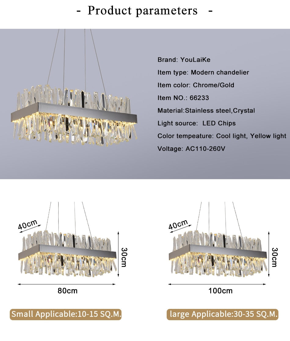 Ylk Modern Crystal Chandelier Decor