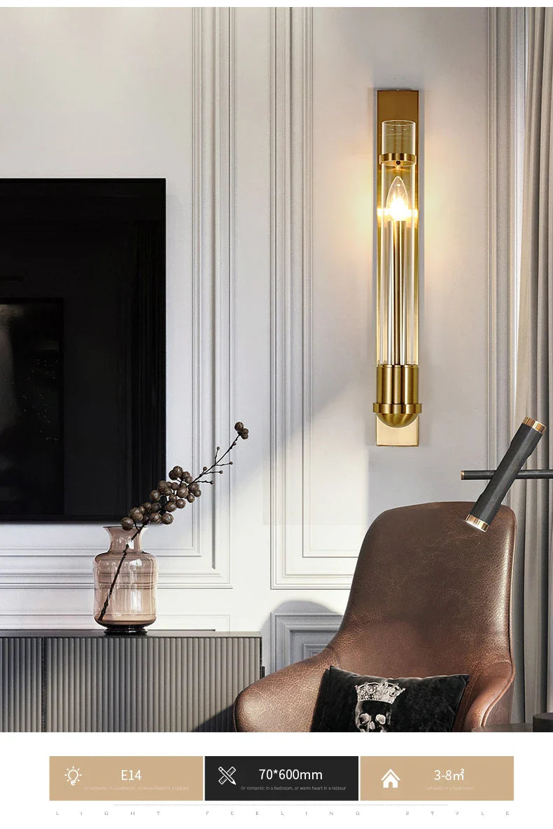 Modern American Style Golden Wall Lamp