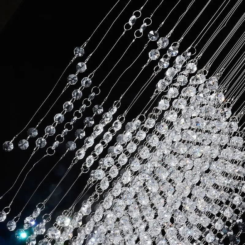 JUBI Novelty Lighting Modern Crystal Double Fishes Chandelier Hanging Lamp