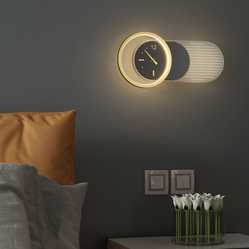 Wall Lamp Clock Accent Light