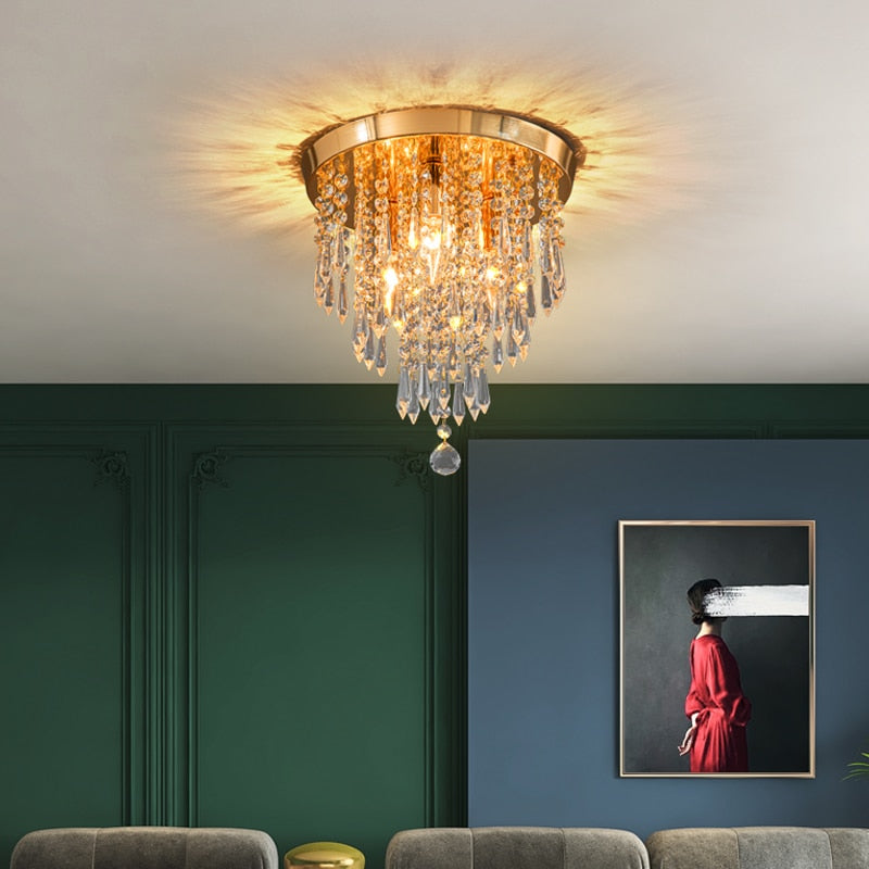 Wcus Golden Ceiling Light Fixture