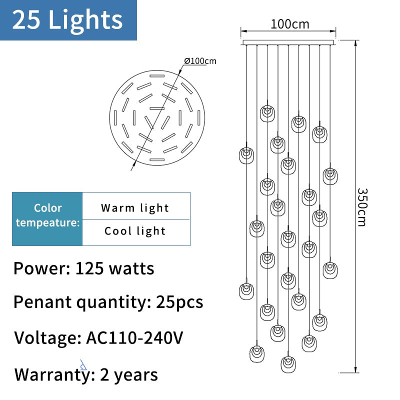 Ylk Keo Modern Crystal Chandelier