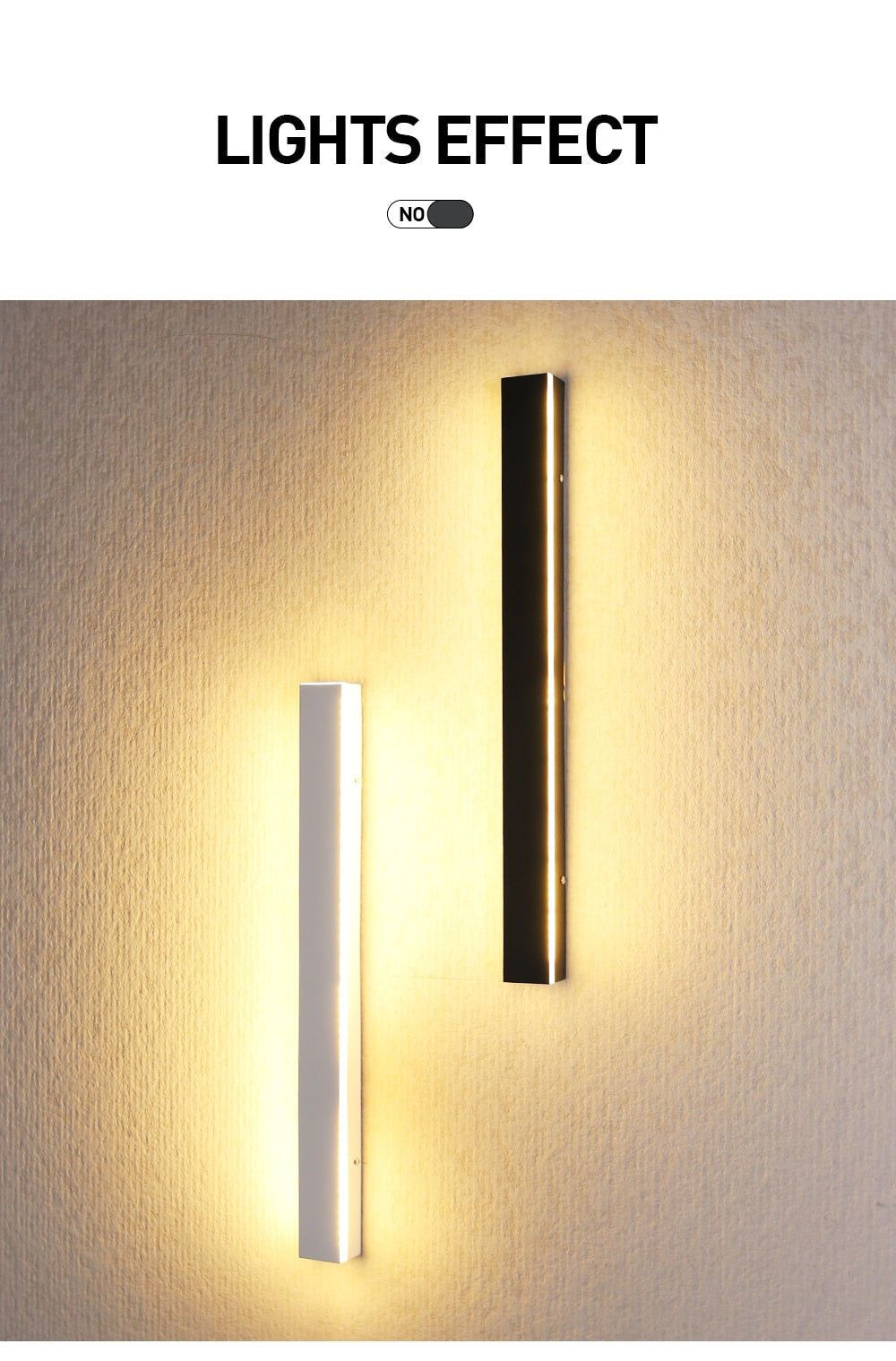 EB Proven - Outdoor Waterproof IP65 Long Wall Lamp For Garden Porch Light