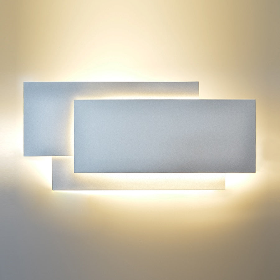 NS Modern Aluminum Square Lamps Bedroom Wall Light