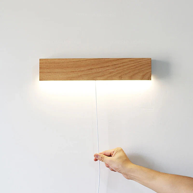Solid Oak/Walnut Wood Nordic Wall Sconces
