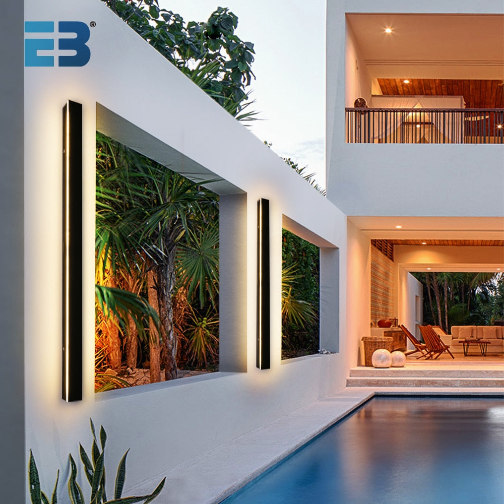 EB Proven - Outdoor Waterproof IP65 Long Wall Lamp For Garden Porch Light