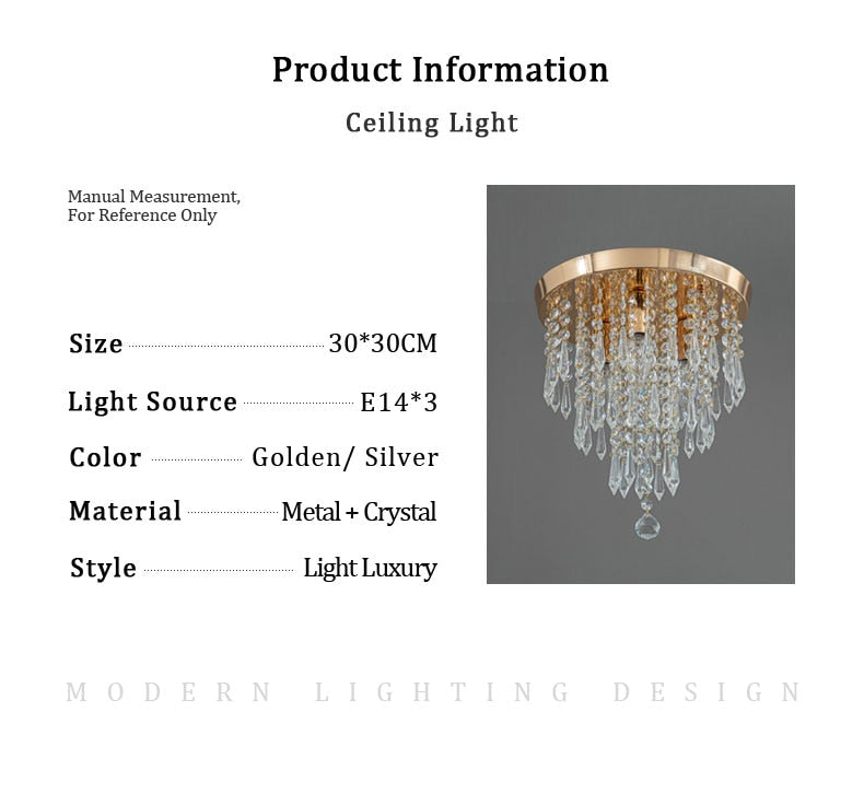 Wcus Golden Ceiling Light Fixture