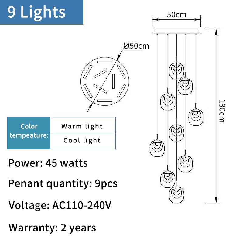 Ylk Keo Modern Crystal Chandelier