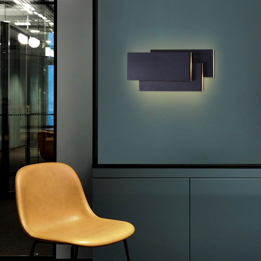 NS Modern Aluminum Square Lamps Bedroom Wall Light