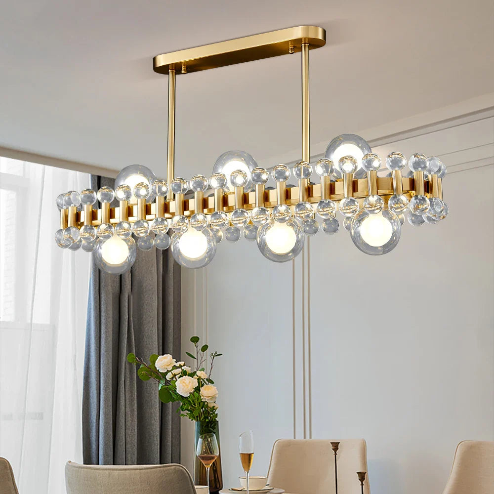 YLK Rarmaden Colorful Luxury Crystal Rectangle Chandelier