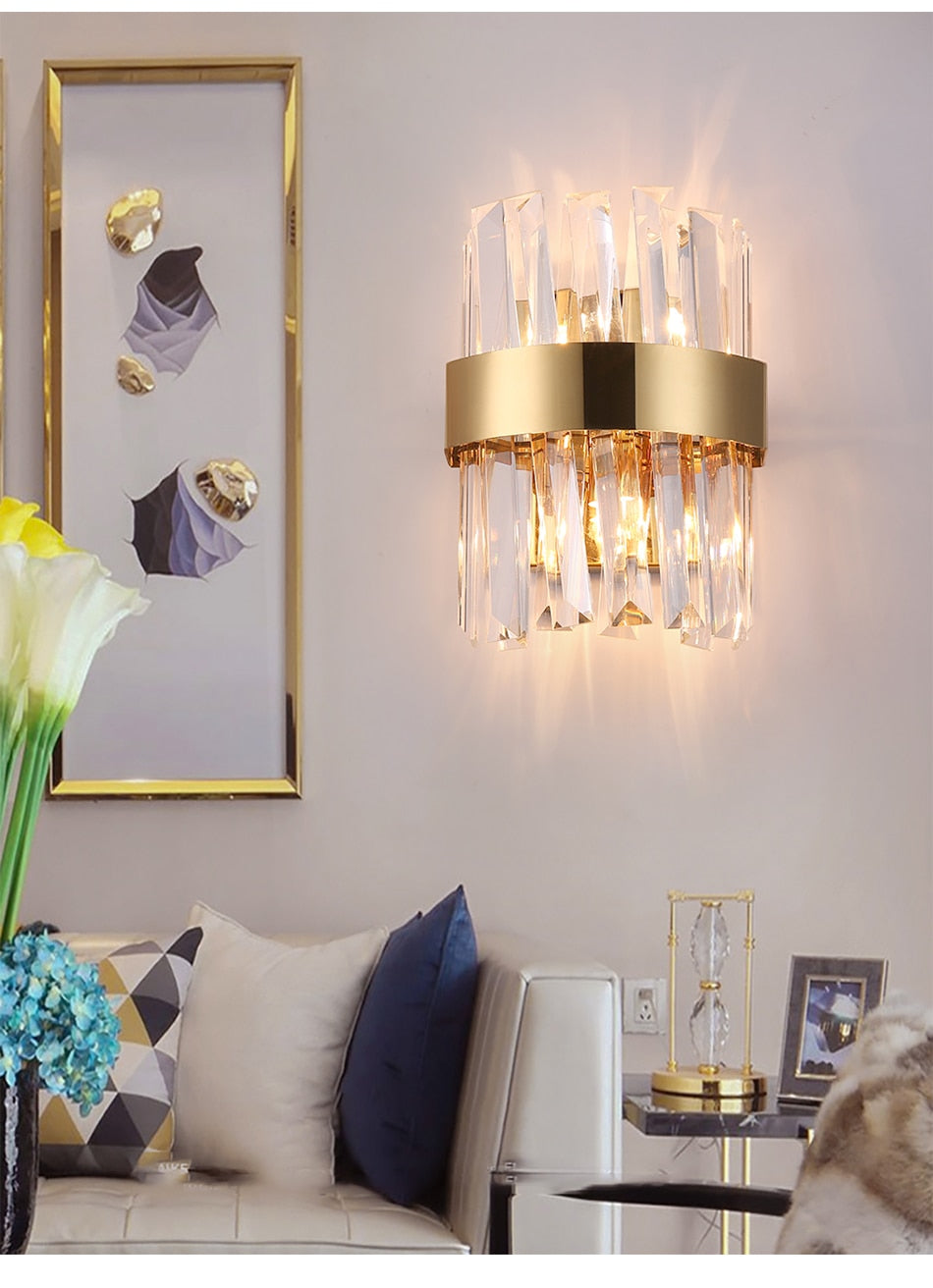 Ylk Valee - Contemporary Crystal Wall Sconce